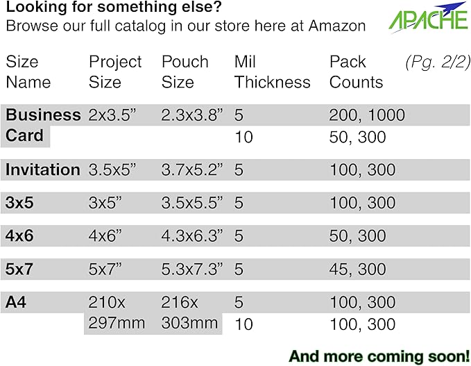 Apache 600 Pack Laminating Pouches 3 mil, Holds 8.5 x 11 Inch Letter Size (9 x 11.5 Inch Sheets), Office and School Supplies, Thermal Laminating Sheets, Super Clear, Round Corner