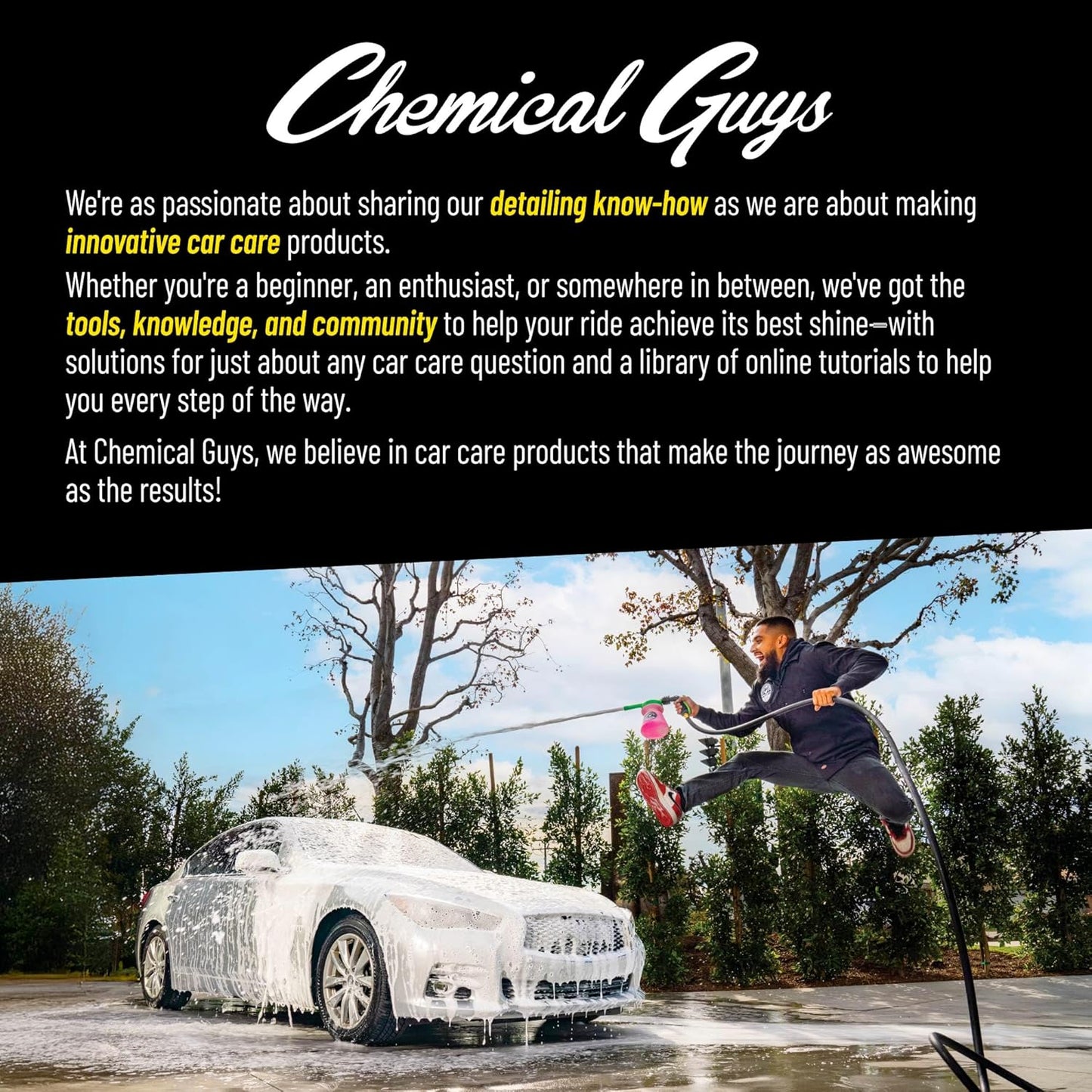 Chemical Guys Heavy Duty Bottle Sprayer - Chemical Resistant Trigger for Car Detailing, Adjustable Mist to Stream, High Output, for Cleaners, Sprays, Degreasers (Acc_121.16HD3) - 16 Oz, 3 Pack