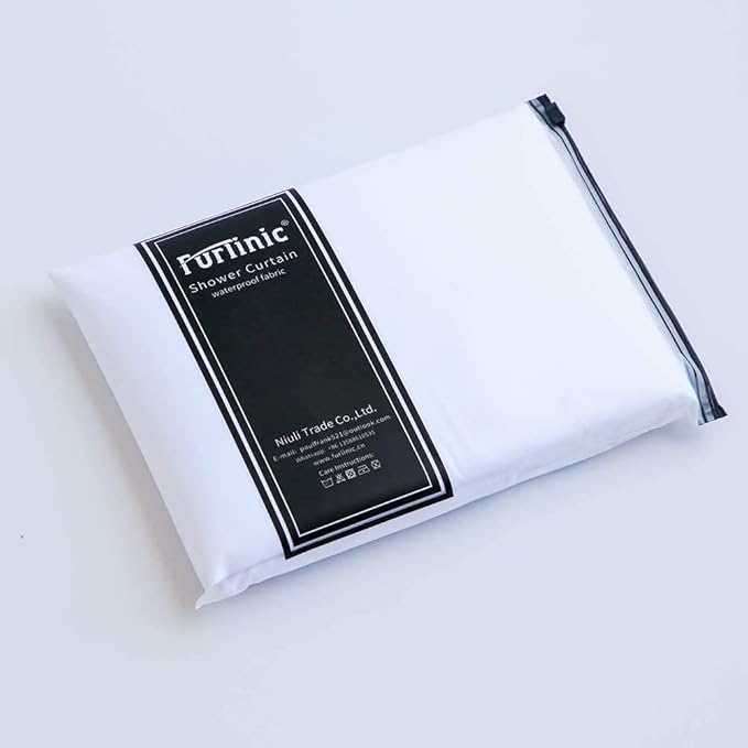 Furlinic No Hook Long Shower Curtain 72 x 78 Inch,Polyester Fabric Tall Bathroom Curtain,Washable & Waterproof,Includes Plastic Built in Grommets,Hotel Style,Beige