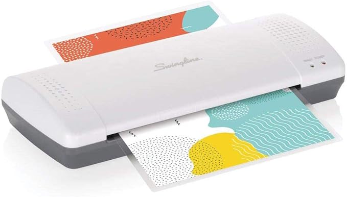Swingline GBC Thermal Laminator Machine, Inspire, 9 Inch, Quick Warm-Up, 3 or 5 Mil, with 5 Standard Laminating Pouches for Home, Office and Classroom, Black (1701857)