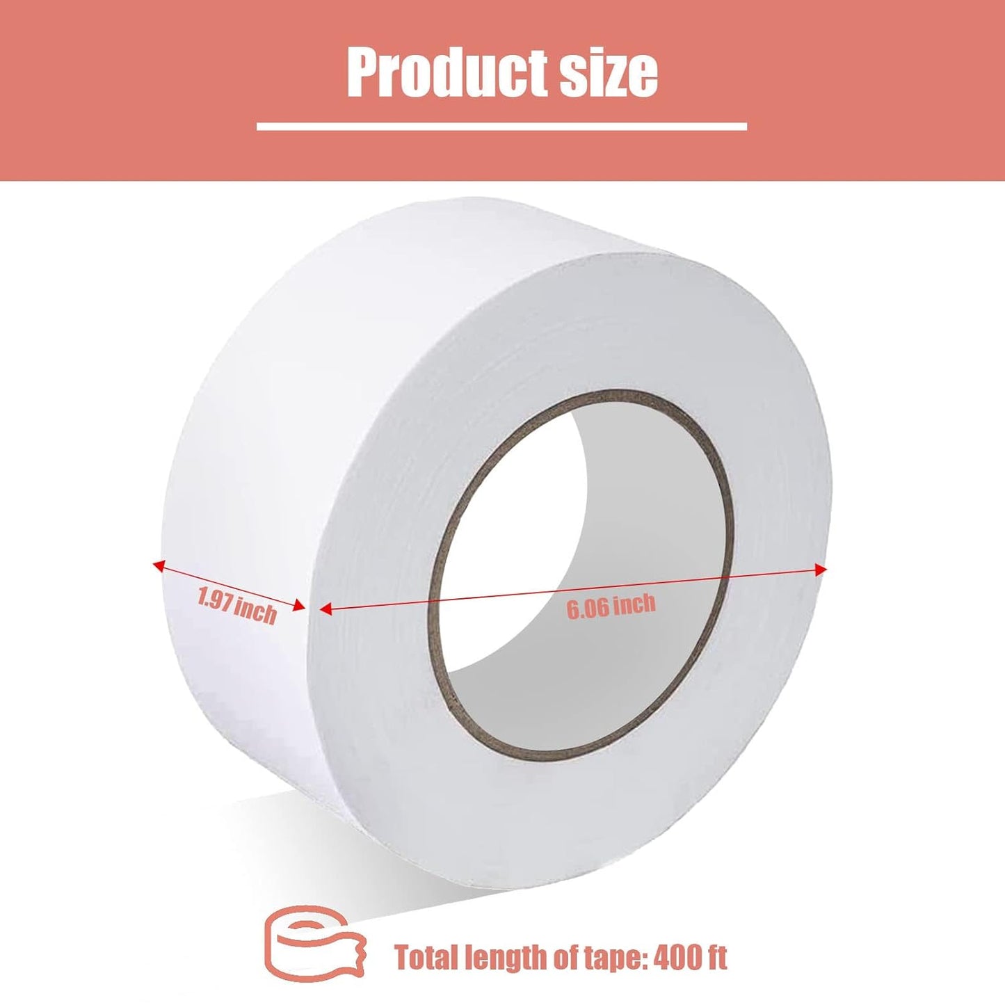 Drywall Paper Tape, 2” x 400 ft Ultra-Thin Fiber Paper Drywall Joint Tape for Seam Patch for Wall Sheetrock Ceiling Crack, White