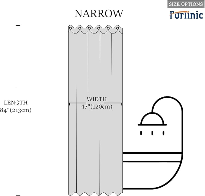 No Hook Stall Size Shower Curtain,48 x 84 Inch Small Half Narrow Shower Curtain Liner,Waterproof Fabric Bathroom Curtains with 6 Plastic Split Grommets,Hotel Grade Machine Washable,Light Blue