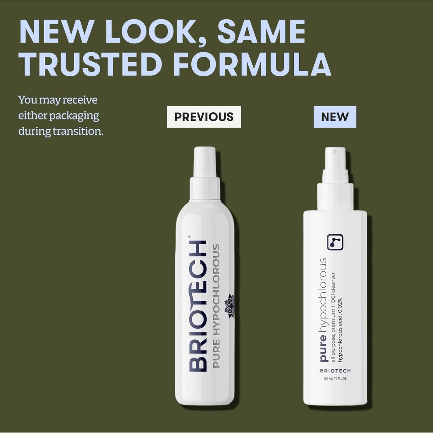 BRIOTECH Pure Hypochlorous Acid Cleanser, Original Premium HOCl Topical Solution, Multi-Purpose Cleaner, Family Approved & Pet Friendly, 1 Gallon Refill