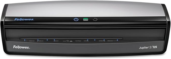 Fellowes Jupiter 2 125 Laminator with 10 Pouches, 12.5 Inch (5734101), Black & Grey