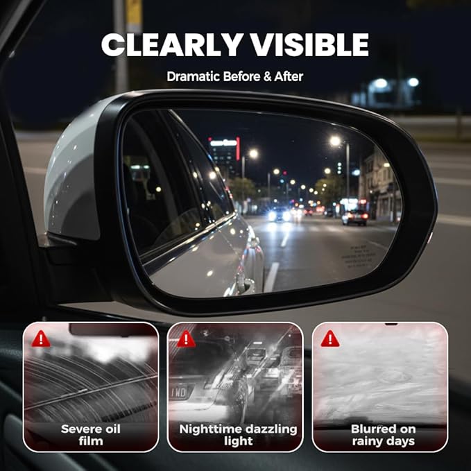 Automotive Oil Film Cleaning Brush,Glass Cleaner, Car Windshield Cleaner, 150ml Automotive Oil Film Cleaning Brush - Preserve Clarity, Immediately See the Effects (1PCS)