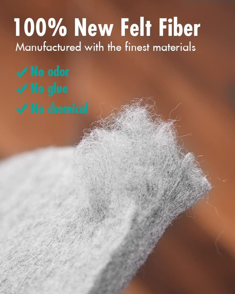 Double-Sided Non Slip Rug Pad Gripper - 6x9 Feet 1/4” Thick Dual Surface Felt Under Rug for Area Rugs and Hardwood Floors,Super Cushioned Non Skid Carpet Padding
