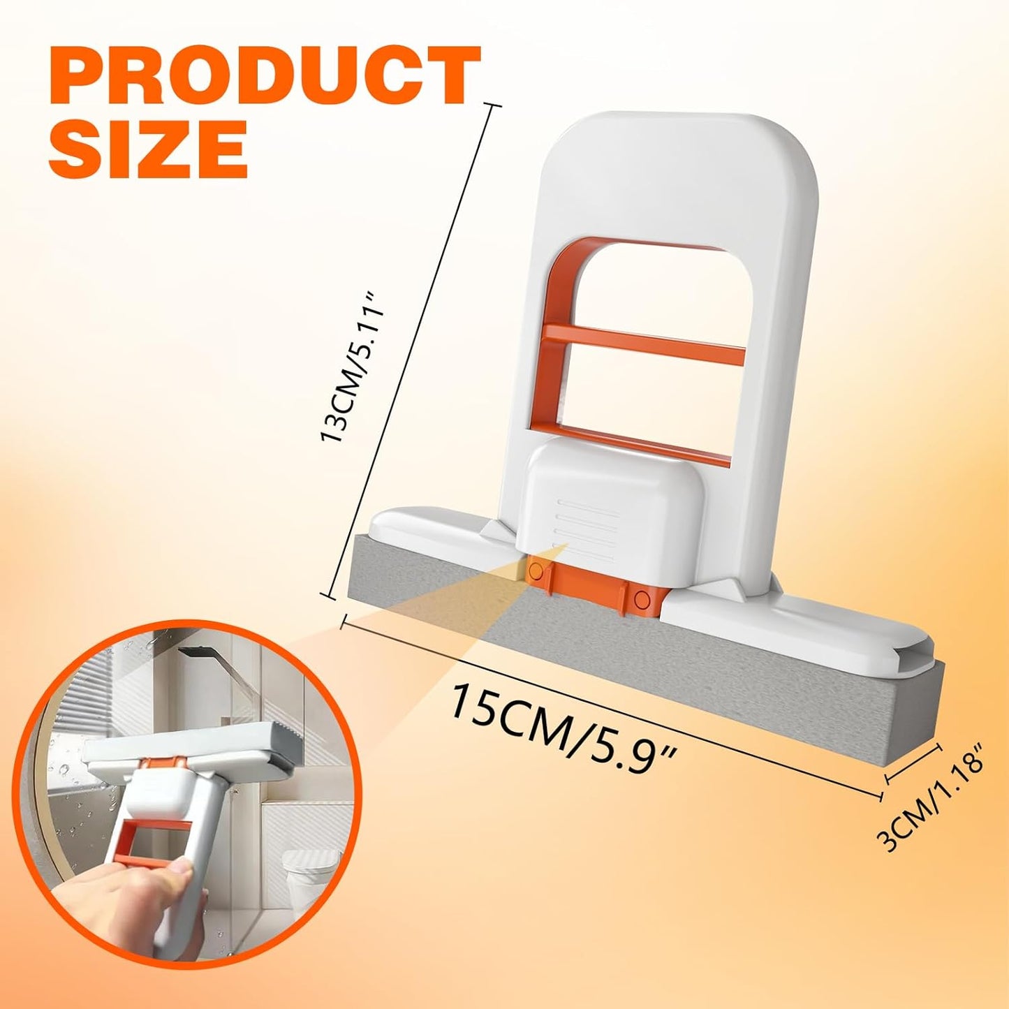 Mini Foldable Desktop Mop, 2025 Self-Squeeze Sponge Cleaning Tool,Portable Cleaning Sponge Mop for Small Spaces, Bathroom, Kitchen, Desktop (2)