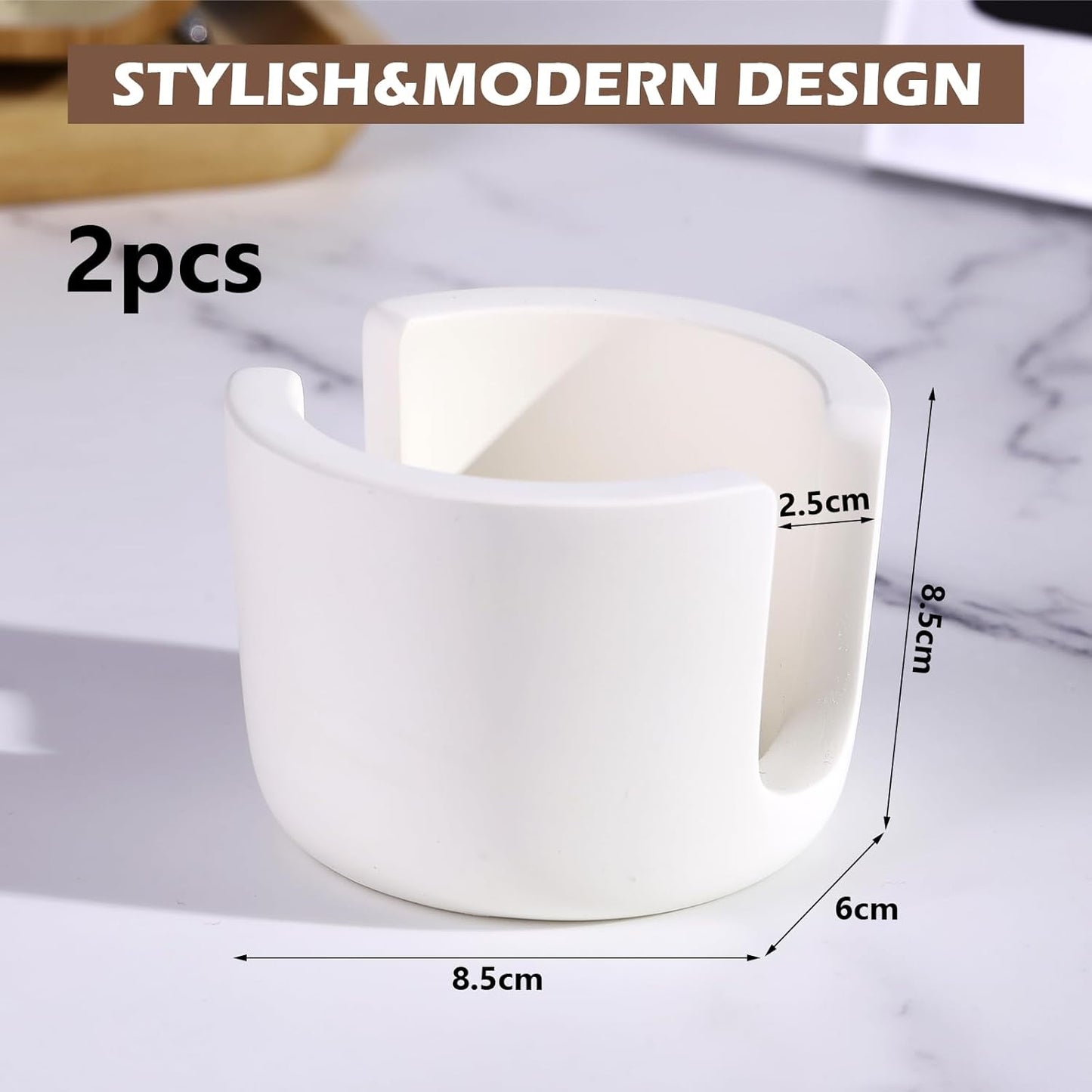 Geelin 2 Pack Diatomite Stone Sponge Holder for Kitchen Sink Absorbent Sponge Drying Rack Dish Organizer Kitchen Accessories Sink Tray(Beige)