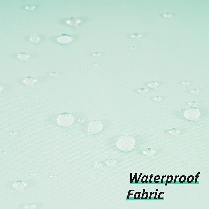 No Hook Stall Size Shower Curtain,48 x 84 Inch Small Half Narrow Shower Curtain Liner,Waterproof Fabric Bathroom Curtains with 6 Plastic Split Grommets,Hotel Grade Machine Washable,Mint Green