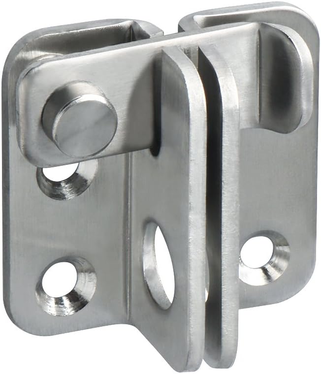 Alise Flip Latch Gate Latch,Shed Door Latch Barn Door Lock Shed Lock Shed Latch,Stainless Steel Locking Latches for Shed Barn Fence Chicken Dog Cage Window Cabinet Backyard Garage,Brushed,S-Size