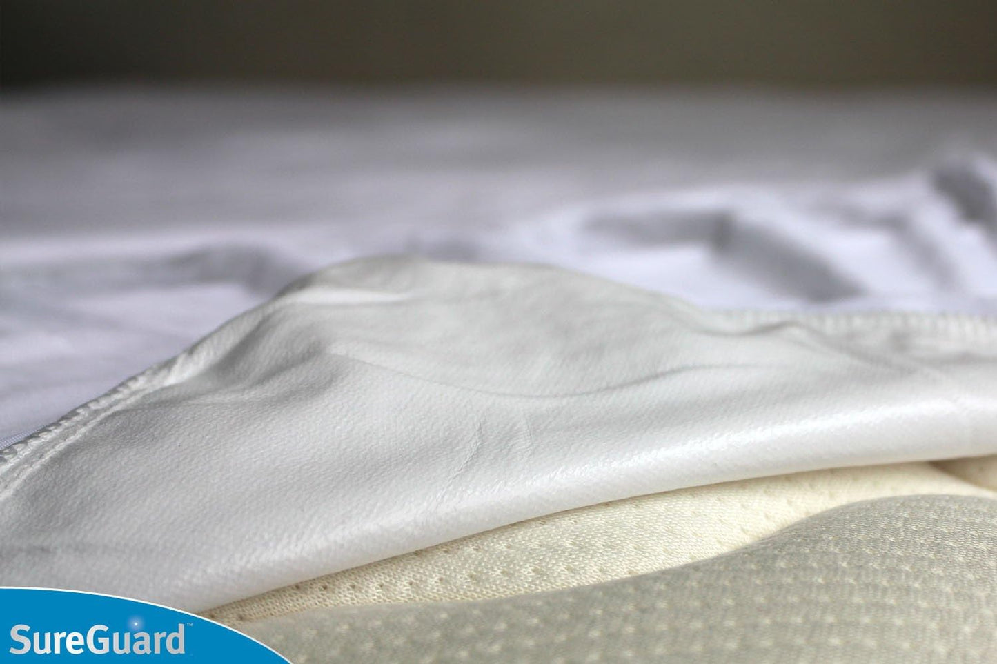 SureGuard Full Extra Long (XL) Mattress Protector - 100% Waterproof, Hypoallergenic - Premium Fitted Cotton Terry Cover White