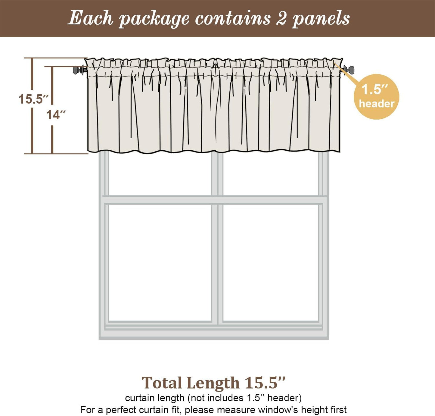 Chyhomenyc Sheer Valances for Windows, Small Window Curtains for Living Room Bathroom Laundry Basement, Modern Dual Rod Pocket Voile Valance Curtain, 42W x 14L inches, 2 Pcs, Blush Pink