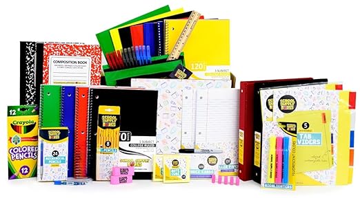 School Supply Boxes | Ultimate High School & College Bundle (1 Box) | Back to School Essentials Kit for Students & Teachers | Includes 1" Binders, College-Ruled Notebooks, Mechanical Pencils, & More