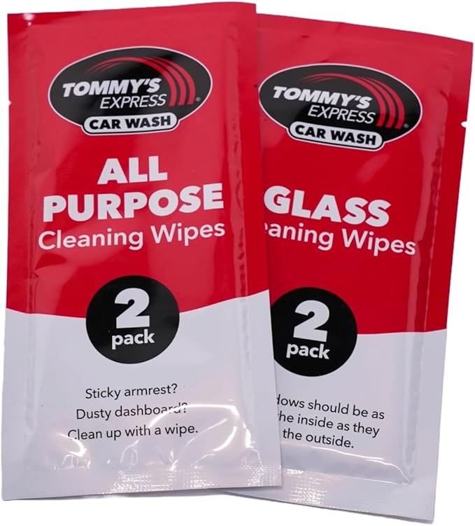 Tommy's Express Interior Detail Kit - Microfiber Cloth, 2X Shop Towels, 2X All-Purpose Wipes, 2X Glass Streak-Free Wipes and 2X Signature Tommy's Clean Car Scent Vent Air Fresheners (9 Piece Set) (5)