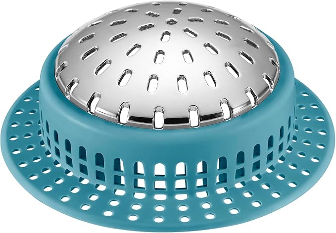 Shower Drain Hair Catcher, Shower Drain Cover, Bathtub Drain Hair Catcher for Pop-Up & Regular Drains