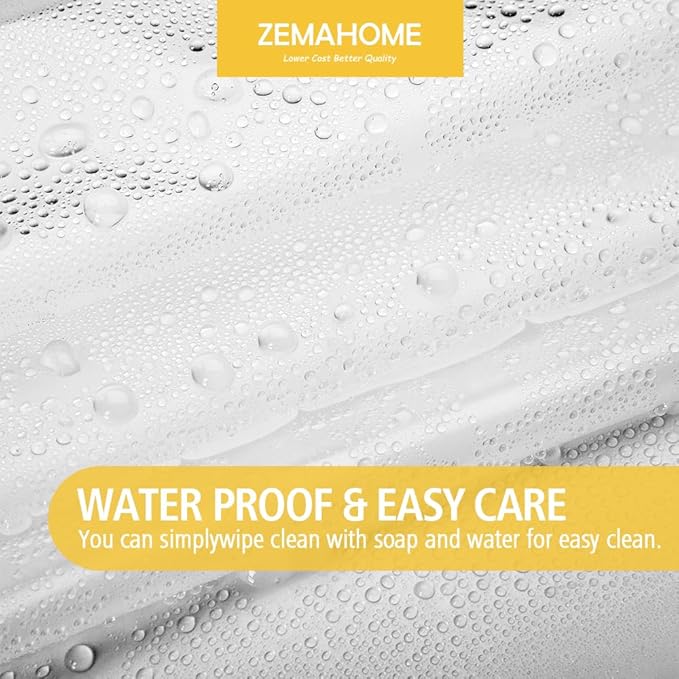 Extra Long Clear Plastic Shower Curtain Liner - Lightweight 72" x 80" Transparent Bathroom Shower Showroom Curtain Liner with Rustproof Metal Gromments and Weighted Magnet