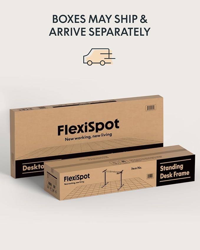 FLEXISPOT 63x32 Inch Electric Large Standing Desk for Home & Office, Spacious Splice Board Desk with Cable Management & Organizer, Cup Holder & Hook, White Wood Grain