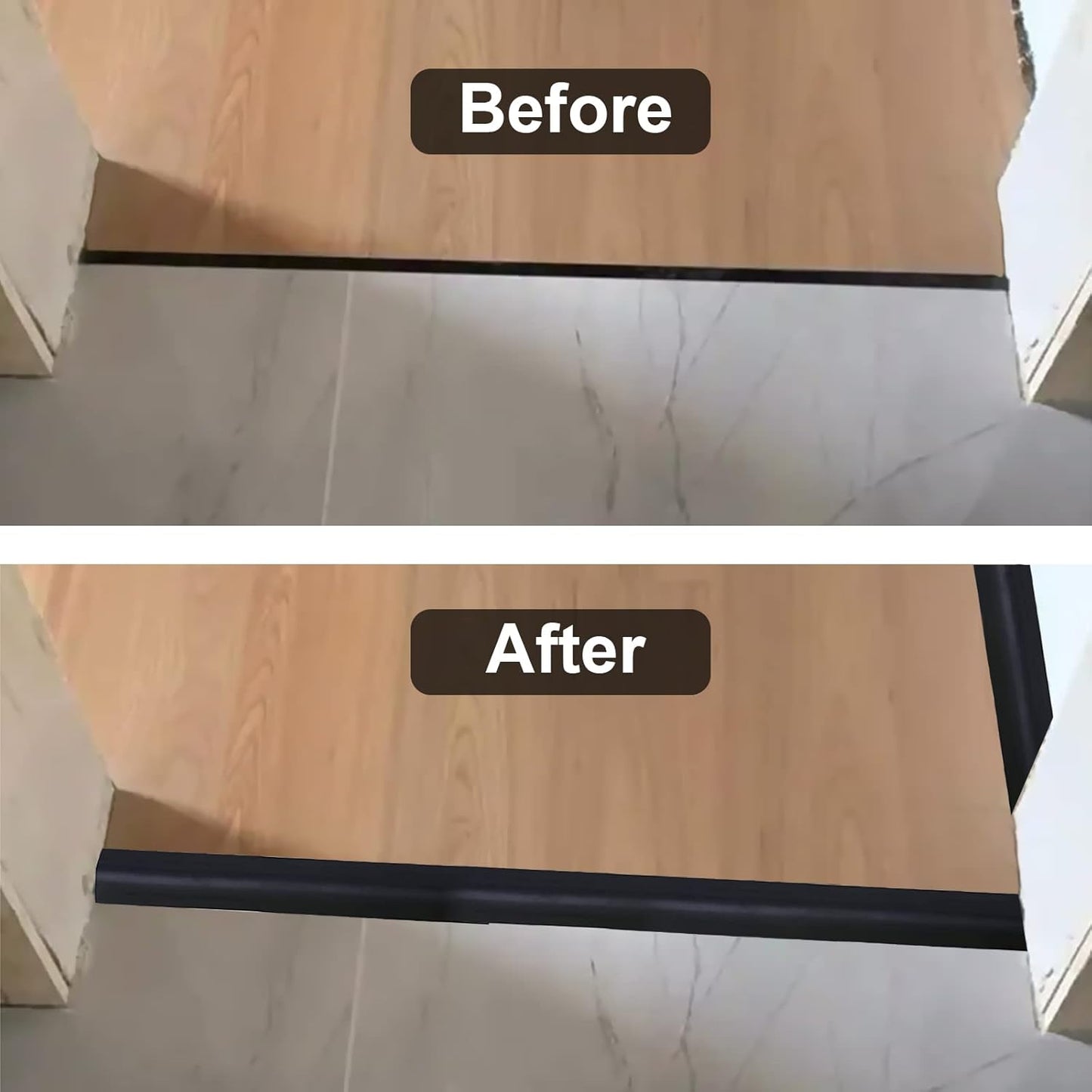 Floor/Door Flat Transition Strip & Self Adhesive Floor Vinyl Floor Edge Trim Laminate Floor Gap Covering Joining Strip