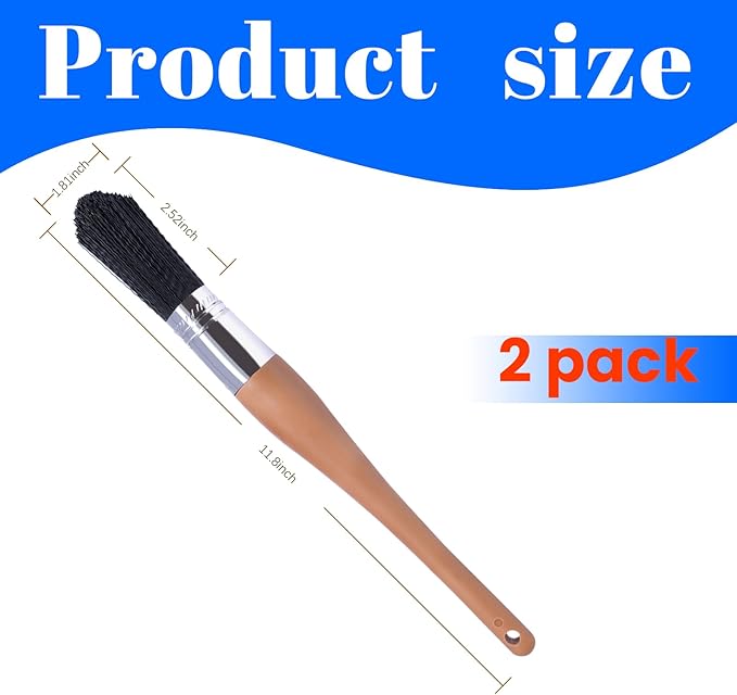 Wesquer Parts Cleaning Brush Home and Auto Use Parts Cleaner Brush Solvent Brush for Cleaning Auto Engine Parts, Clean Motors, Metal Parts, Machinery (Black 6pcs)