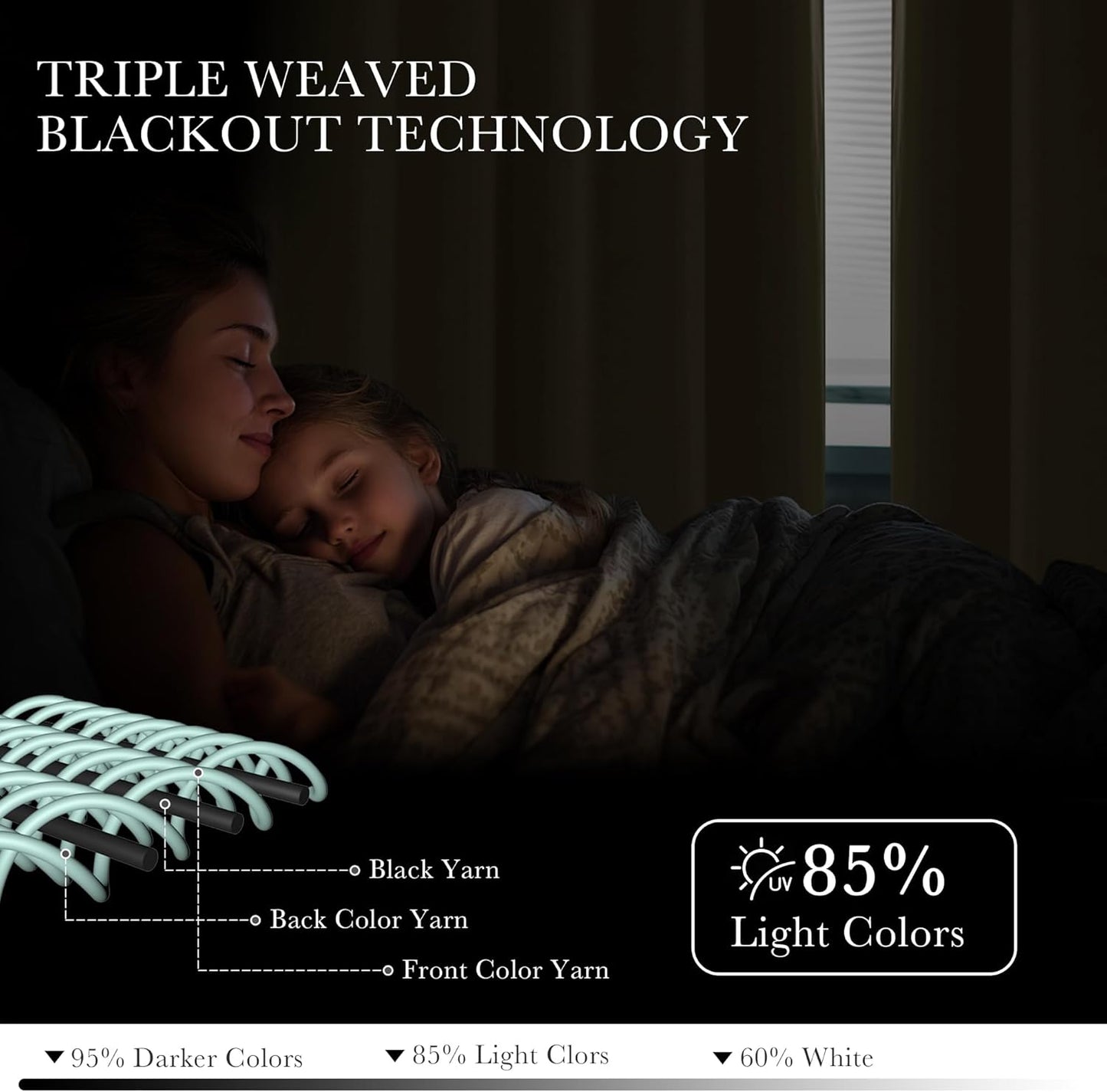 PONY DANCE Window Curtains Set - Room Darkening Home Decor Window Treatments Grommet Drapes Light Block for Dorm/Living Room, Each Panel 42 Wide by 54 Long inch, Biscotti Beige, Set of 2