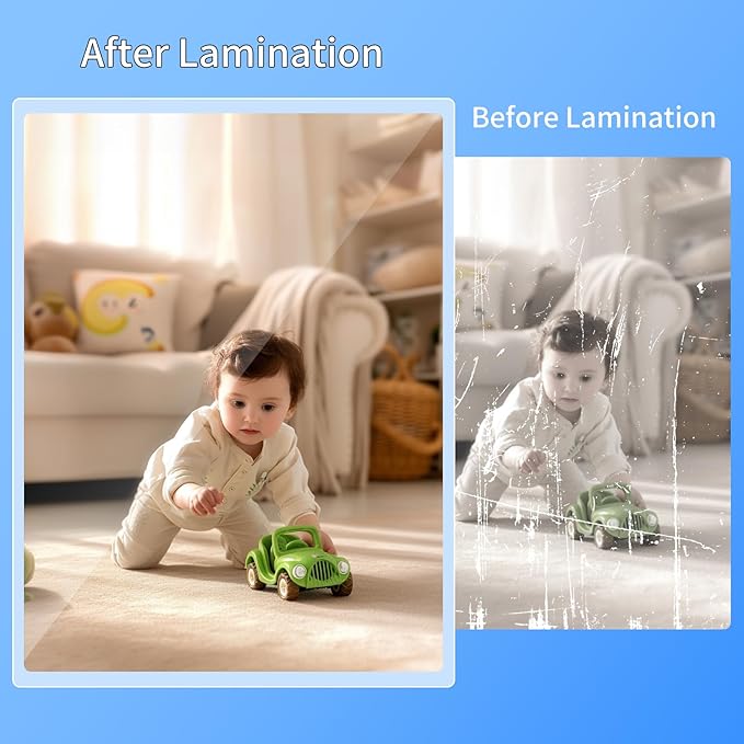 Thermal Laminating Sheets, 9” x 11.5” Laminating Sheets, 3 Mil Thickness Clear Laminating Pouches, Compatible Thermal Laminators, 200 Packs.