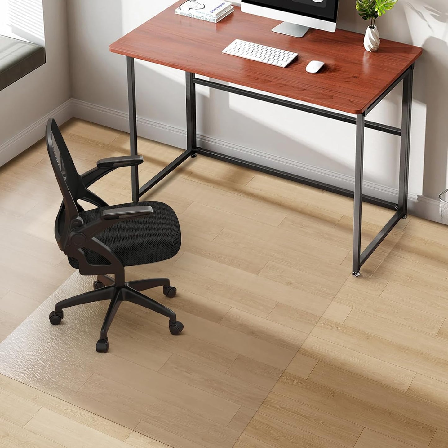 Clear Chair Mat, FUNMAT 36" x 28" Chair Mat for Hard Floors, Vinyl Floor Mat for Home Office Kitchen Living Room, Not for Carpet