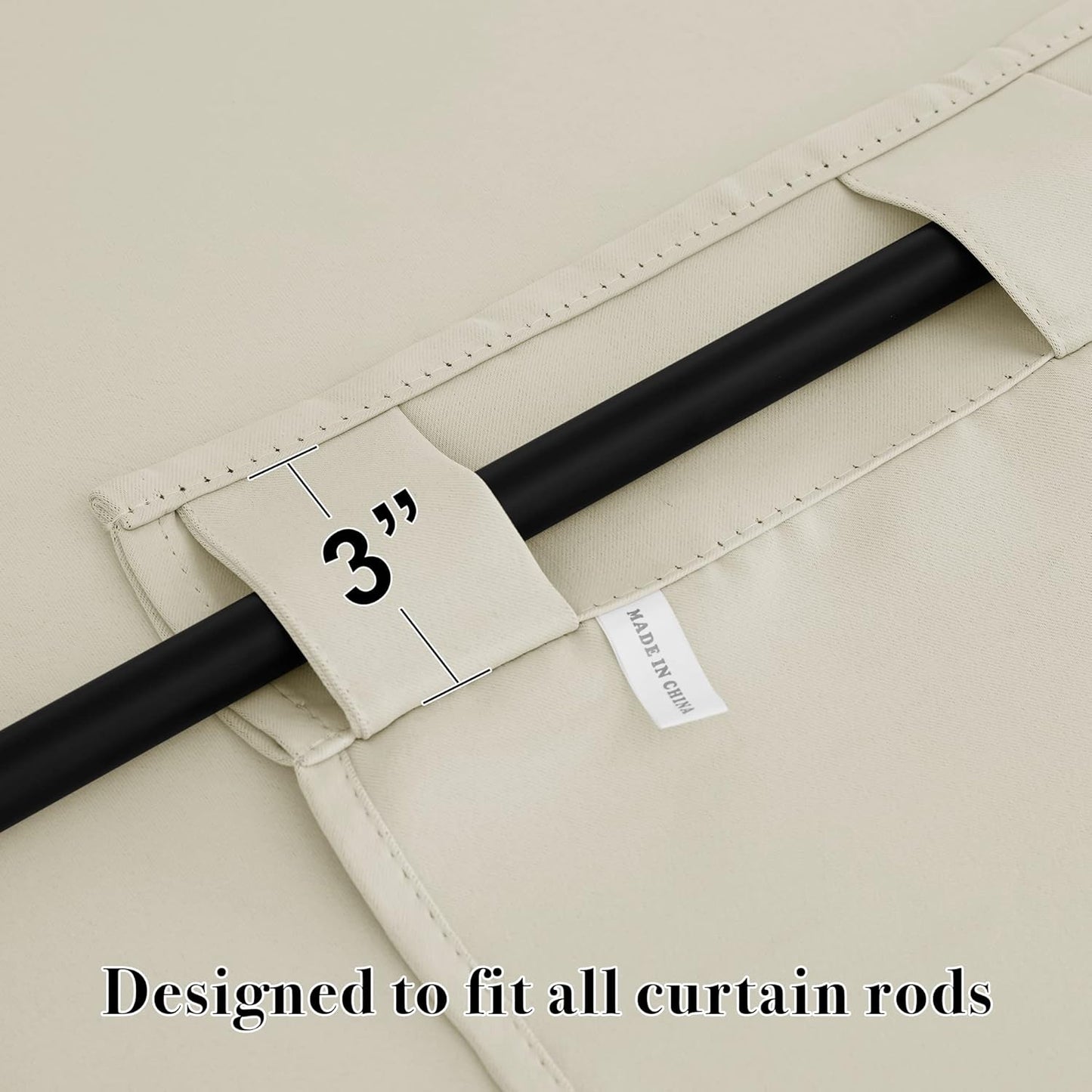 RYB HOME Small Window Curtains Blackout, Privacy Thermal Insulating Drapes for Bedroom Bathroom Basement Cafe Classroom Window Decor, W 34 x L 45 inches, Beige, 2 Panels