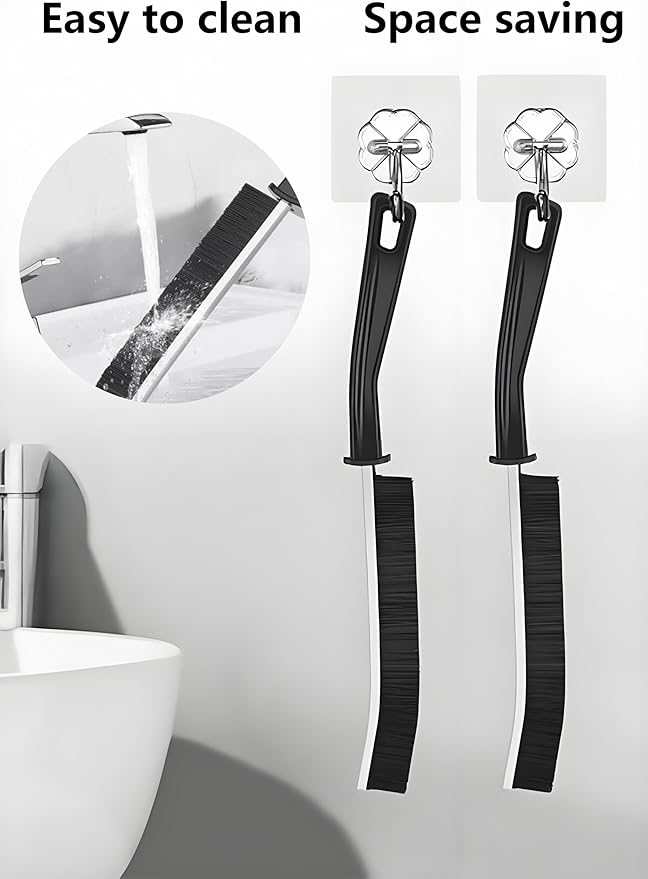 5-Pack Multifunctional Bathroom Cleaning Brushes - Hard Bristle, Long Handle, Cement Slurry Tool for Narrow Gaps & Home Spaces