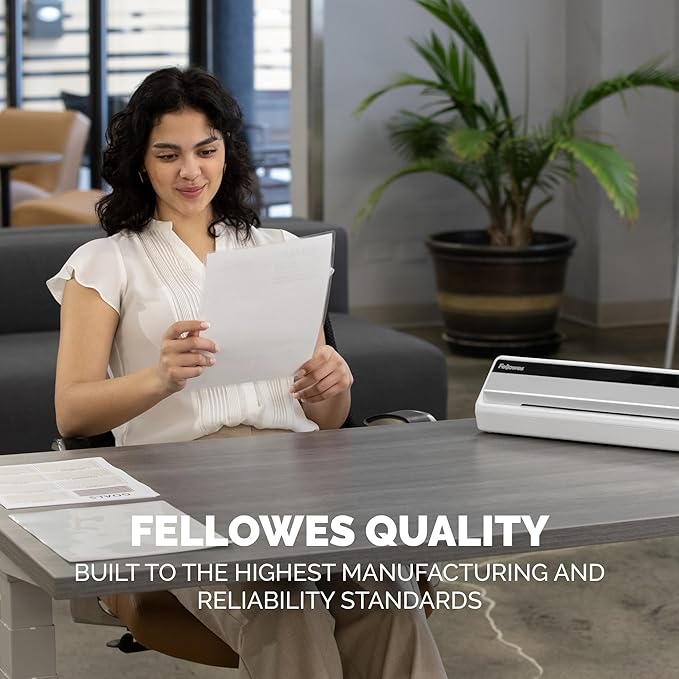 Fellowes Saturn 125 Thermal Laminator Machine for Home or Office with Pouch Starter Kit, 12.5 inch, Fast Warm-Up, Jam-Free Design (5736601)