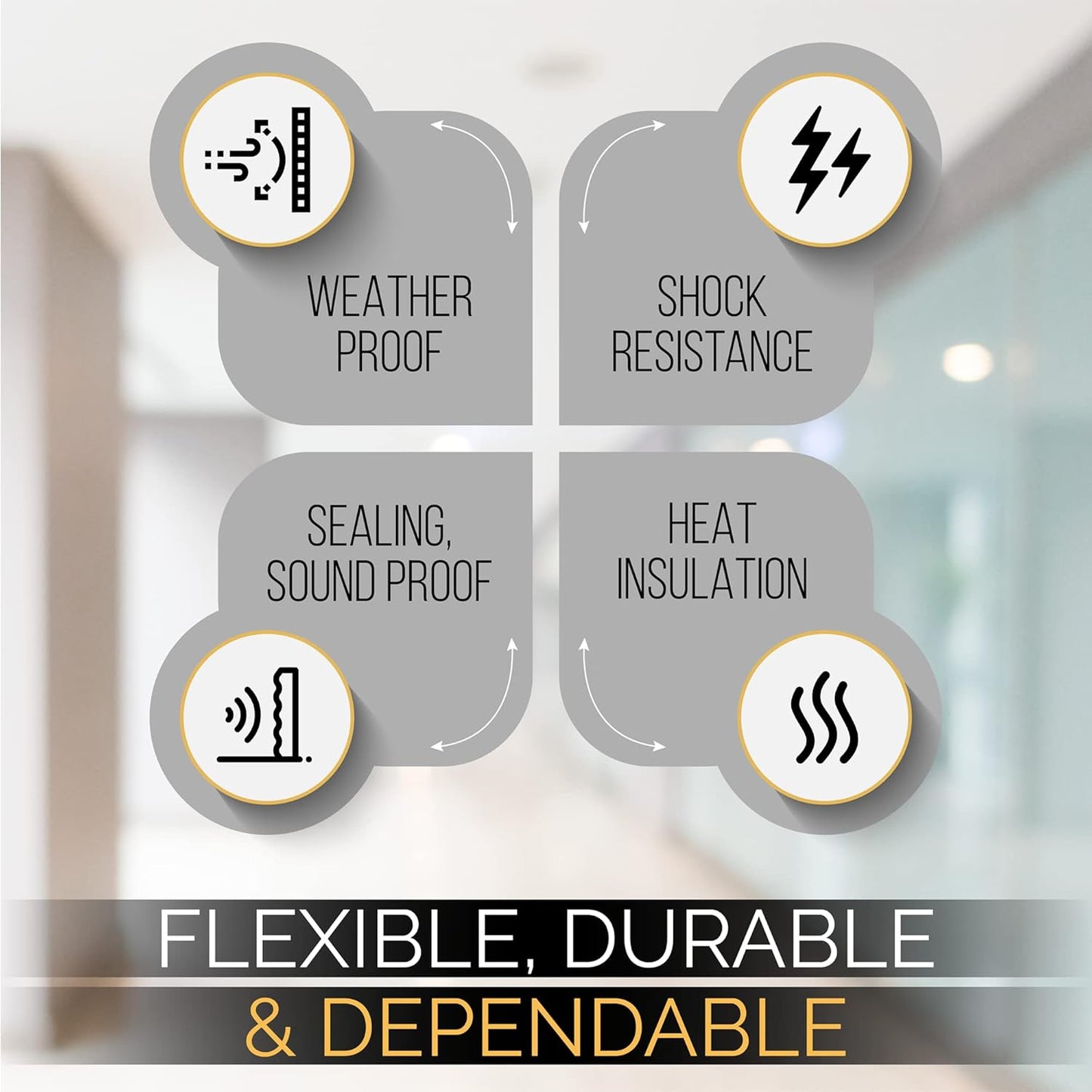 High Density Foam Weather Stripping Door Seal Strip Insulation Tape Roll for Insulating Door Frame, Window, Air Conditioner | Self Adhesive Sealing Weatherstrip (White, 1 in x 1/2 in x 18 Ft)