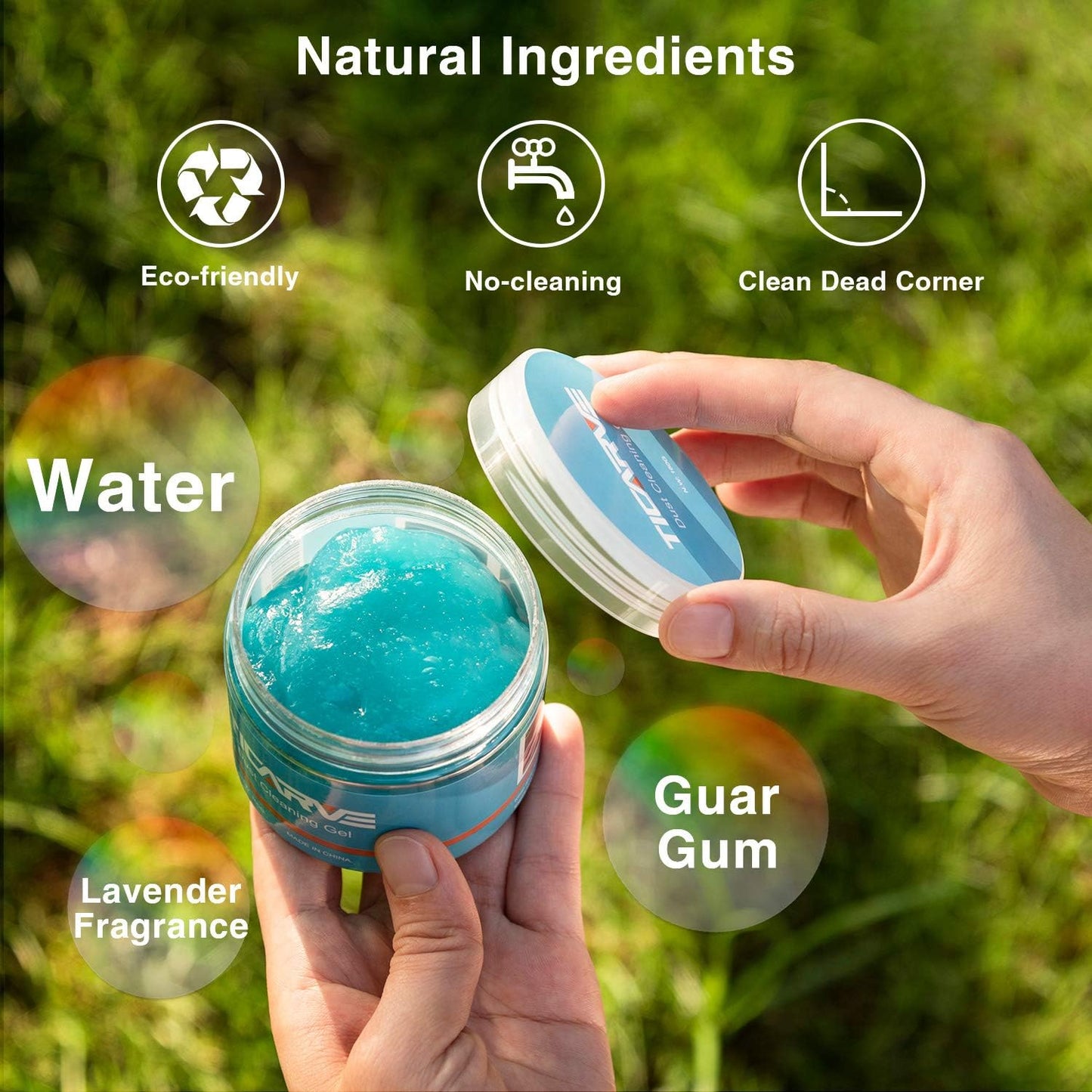 TICARVE 2Pack Cleaning Gel Car Putty Car Detail Putty Auto Detail Gel Detail for Car Interior Cleaner Kits Automotive Car Slime Keyboard Cleaner Blue (320g/11.2oz)