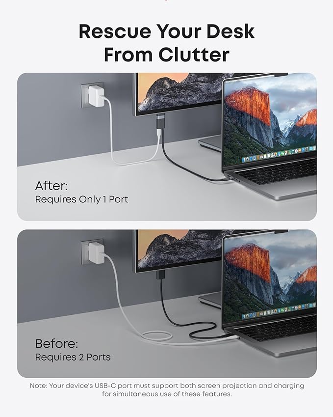 Anker Nano USB C to HDMI Cable Adapter with 140W PD Fast Charging Port,4K@60Hz,Sustainable with Advanced Shielding,Thunderbolt 5/4/3 Compatible,for MacBook,iPhone,HD TV(3FT,Black)