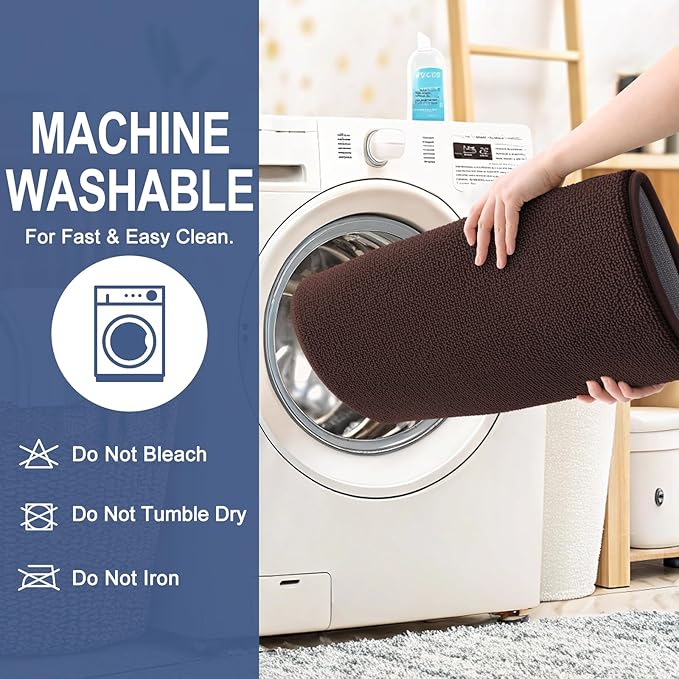 OLANLY Thick Memory Foam Bath Mat Rug 40x24, Extra Soft Absorbent Bathroom Rug, Quick Dry Bath Mats, Non-Slip, Machine Washable Carpet for Bathroom, Tub and Shower, Home Decor Accessories, Brown