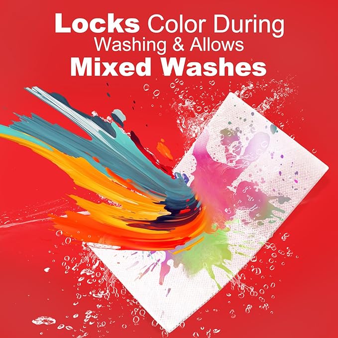 120 Counts Coloring-Catcher Sheet for Laundry,Color Grabbers Laundry Sheet,Allow Mixed Washes and Prevents Color Runs,Fragrance Free Color Absorber Sheets for Washer No Fluorescent Agent