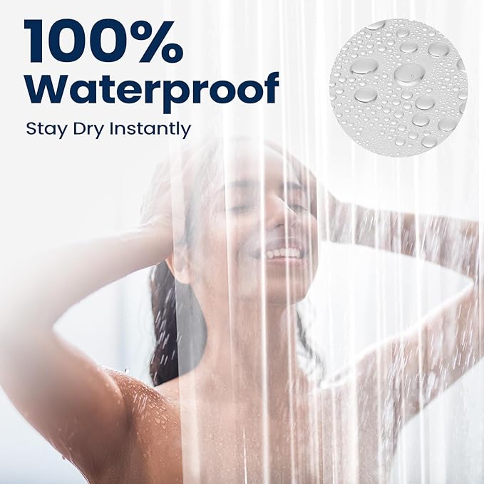 downluxe Set of 3 Clear Shower Curtain Liner, PEVA Lightweight Plastic Shower Liner with 3 Magnets, 72" x 72" Waterproof Bathroom Curtain