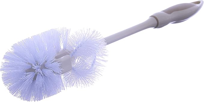 Superio Toilet Brush, Toilet Bowl Cleaning System with Scrubbing Wand, Under Rim Lip Brush for Bathroom