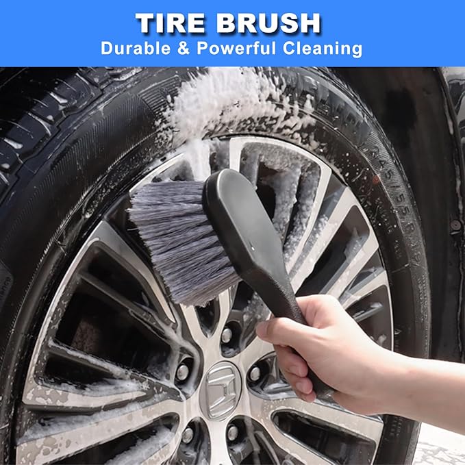 Car Detailing Kit, 18Pcs Car Detailing Brush Set, Car Cleaning Kit, Drill Brush Set, Car Detailing Brushes, Tire Brush - Car Wash Kit, Car Cleaning Tools brushes for Interior, Exterior, Wheels
