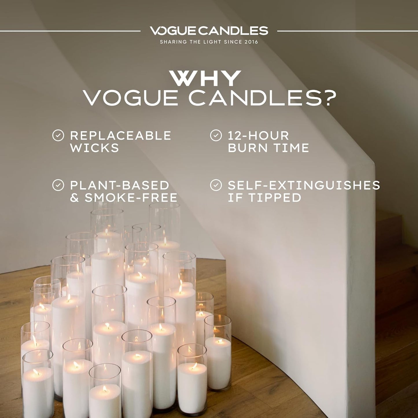 Vogue Candles 1LB Candle Sand with 15 Wicks | Plant-Based Refillable Wax Granules for DIY Candle Making | Clean Burning, Unscented, Smoke-Free, Vegan Candle Refill Kit- Black