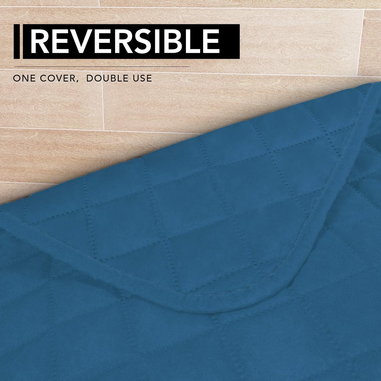 Easy-Going Sectional Couch Covers for Dogs L Shape Sofa Cover Reversible Sofa Slipcover Chaise Lounge Cover Furniture Protector Cover for Pets Dog Cat (42 x 68 inches, Peacock Blue/Peacock Blue)