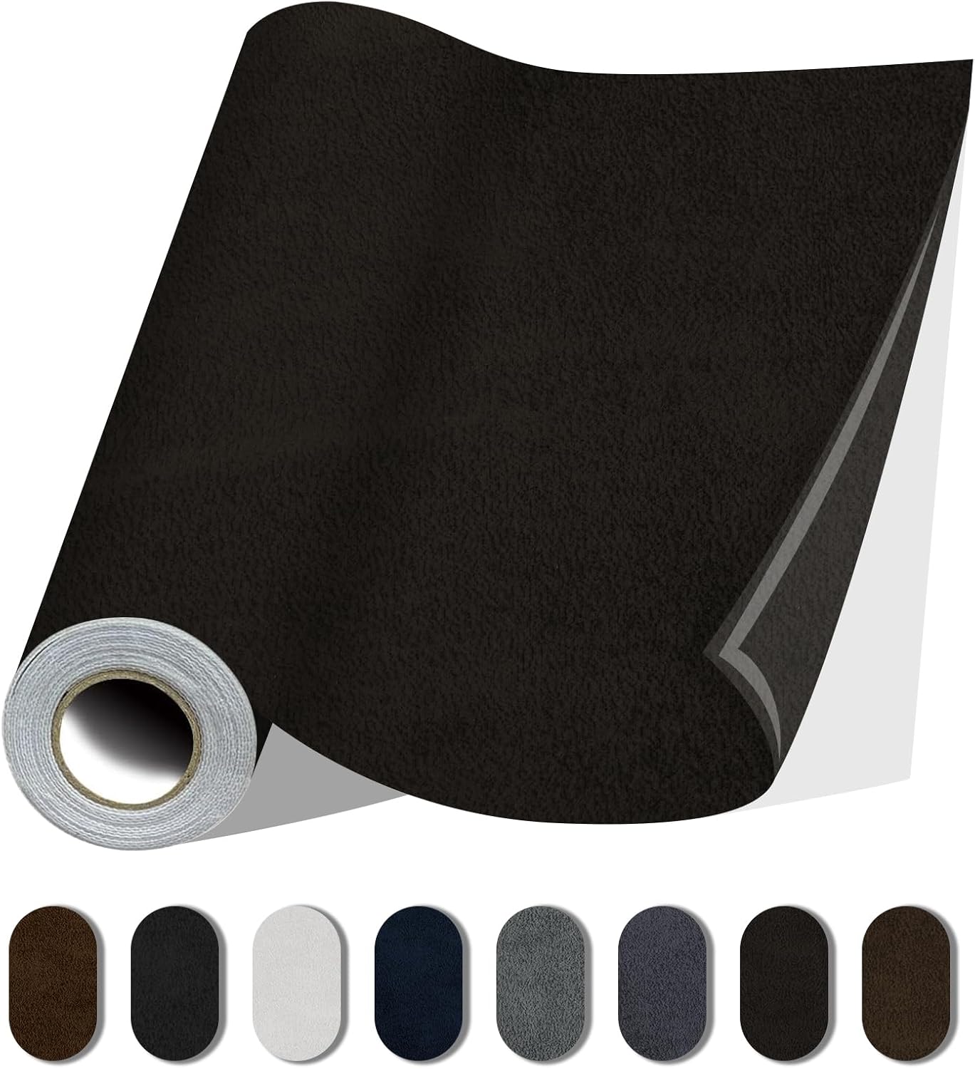 Fabric Repair Patches, 35X79 Inch Self-Adhesive Suede Patches Tape Durable, DIY Large Fabric Repair for Sofa, Couches, Furniture, Chair, Clothing （35X79 Inch, Coffee）