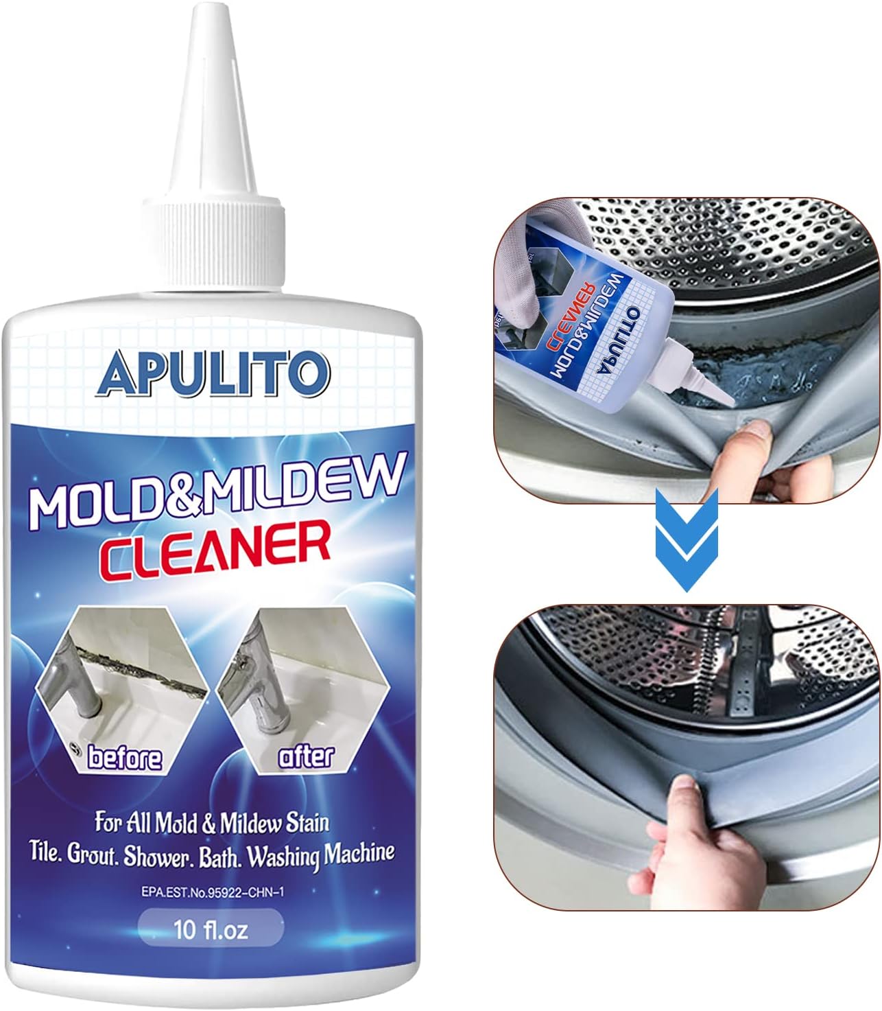 APULITO Household Cleaner Gel Cleaning Gel for Shower Bathroom Tile Sink Kitchen 10 Fl Oz (Pack of 1)