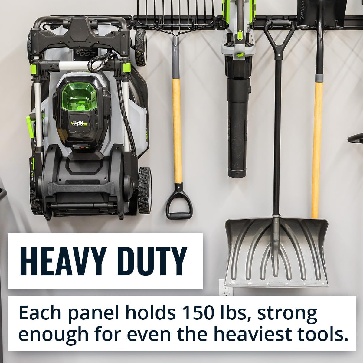 StoreYourBoard Garage Tool Organizer Wall Mount – Heavy Duty Garage Wall Organizer for Garage Organization and Storage, Broom Holder Wall Mount for Gardening Tools & Yard Tools – 48" Holds 450 lbs