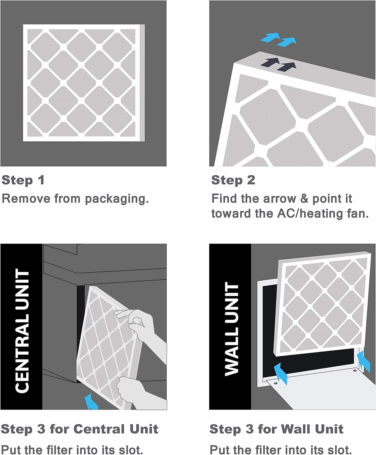 Aerostar 22x28x1 MERV 11, Pleated Air Filter, 22x28x1, Box of 6, Made in the USA