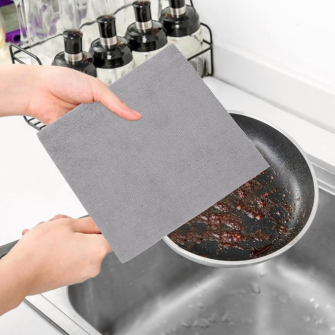 Microfiber Cleaning Cloth Roll 20pcs Tear-Away Reusable Washable Absorbent Dish Towels for Home Car Garage and Kitchen Cleaning Tasks