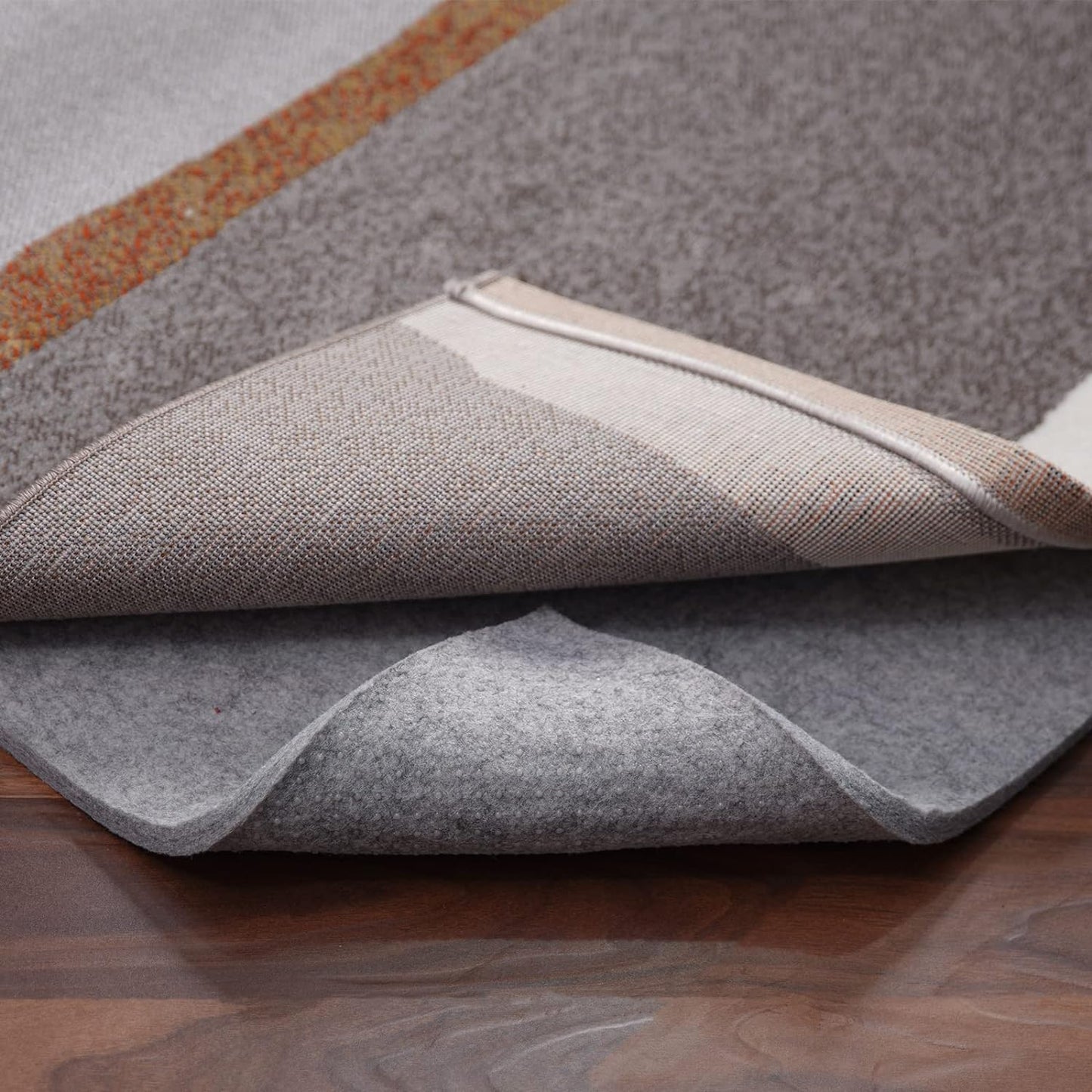 Non Slip Rug Pad Gripper - 10x10 Feet 1/4" Extra Thick Felt Under Rug for Area Rugs and Hardwood Floors, Super Cushioned Non Skid Carpet Padding