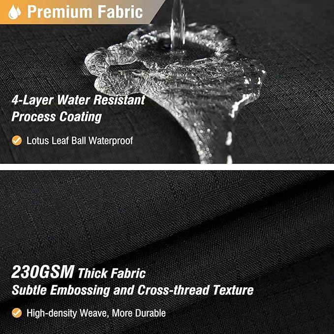 BTTN 60 Inch Stall Fabric Shower Curtain - Linen Textured Weighted Water Repellent Shower Curtain Set with 10 Plastic Hooks, Narrow Spa Luxury Curtains for Bathroom Showers and Bathtubs(60x72, Black)