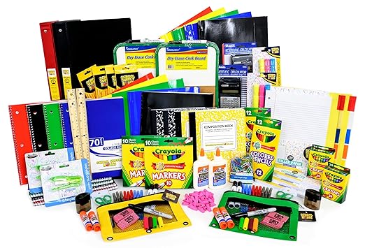 School Supply Boxes | Mega Case (2 Boxes) | Back to School Essentials Kit for Students & Teachers | Includes All of Your Back-to-School Needs for All Classes