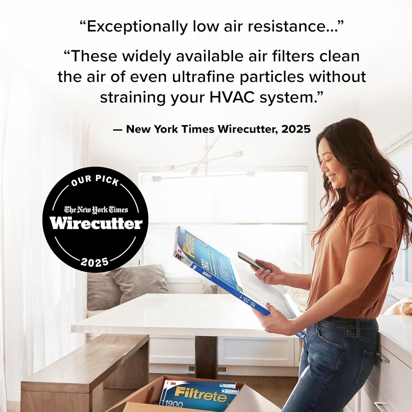 Filtrete 14x20x1 AC Furnace Air Filter, MERV 13, MPR 1900, Premium Allergen, Bacteria & Virus Filter, 3-Month Pleated 1-Inch Electrostatic Air Cleaning Filter, 6-Pack (Actual Size 13.81x19.81x0.78 in)