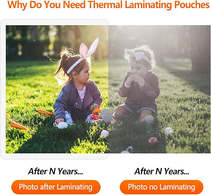 SJPACK Thermal Laminating Pouches, 9 x 11.5 Inches Laminating Sheets, 3 mil Thick Laminate Sheets, 200 Pack,Clear