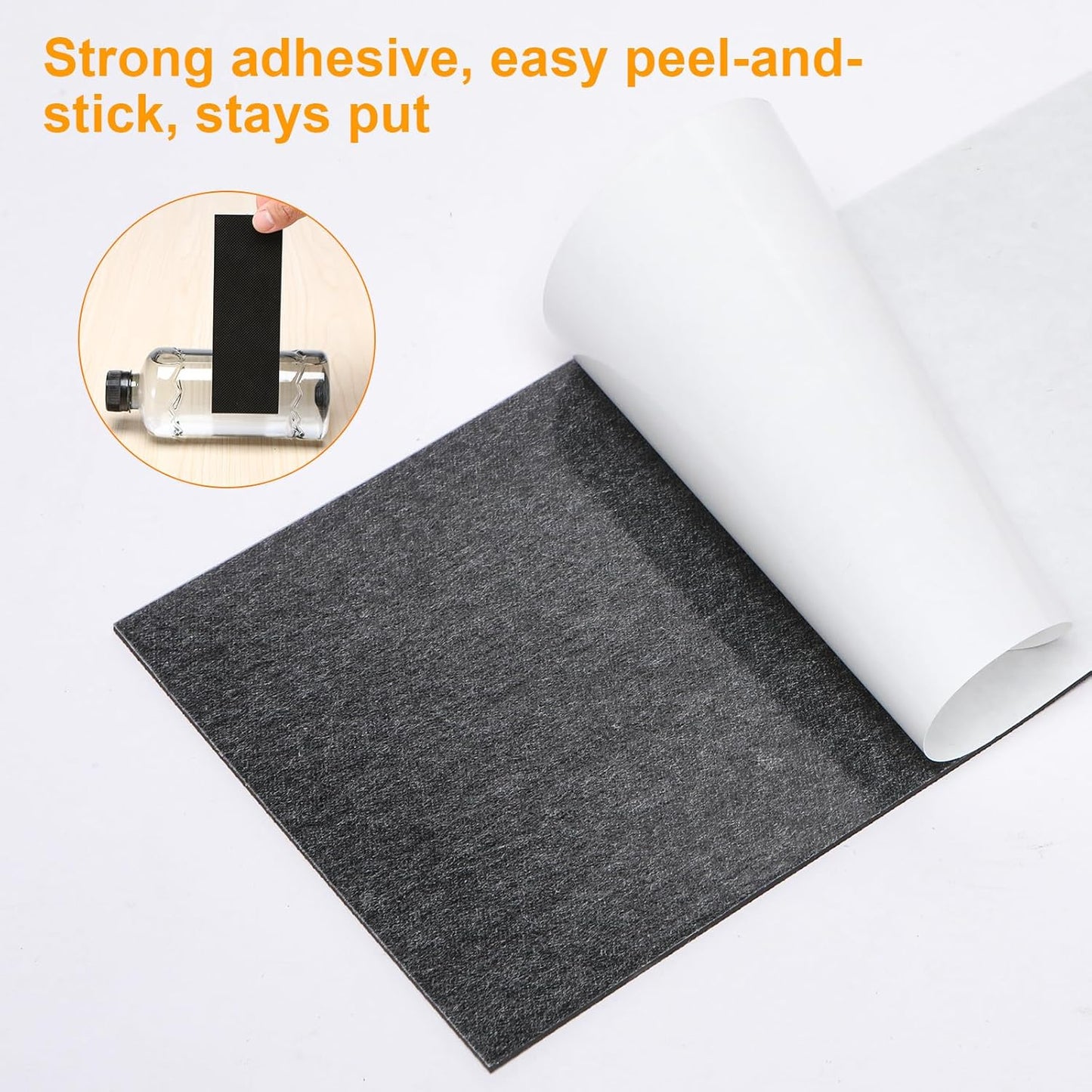 CHUNZEXI Non Slip Furniture Pads 6 PCS 5" x 4", Self Stick Rubber Grippers for Furniture Legs, Anti Skid & Floor Protection, Prevent Scratches & Sliding